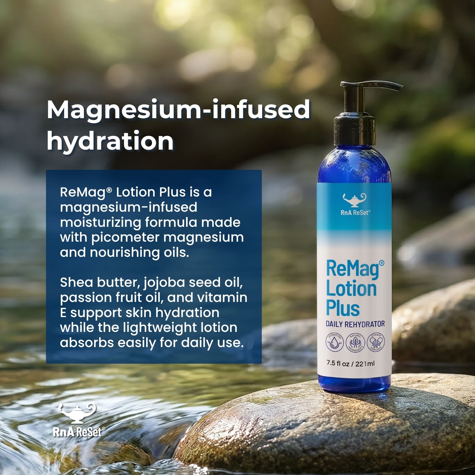 ReMag® Lotion Plus | Soothing Magnesium Hydrator | RnA ReSet