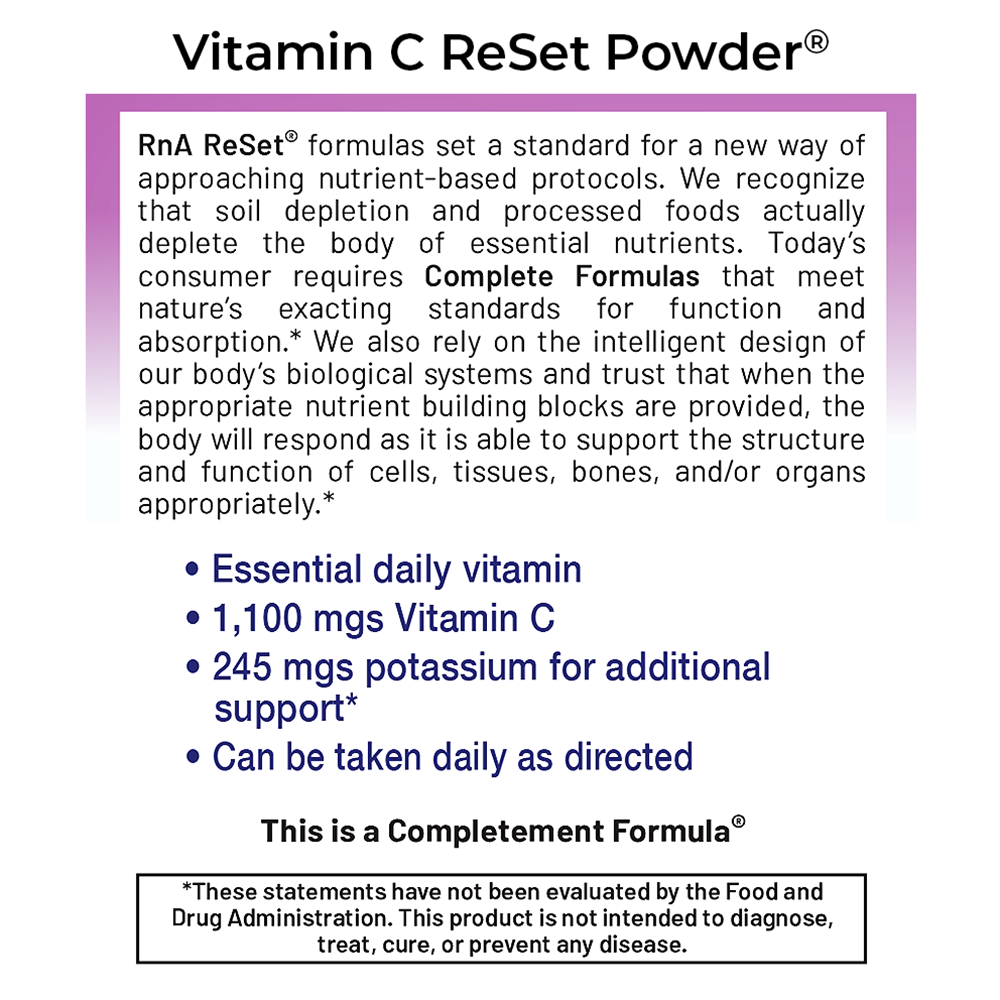 Vitamin C ReSet® Powder | Whole Food Vitamin C | RnA ReSet