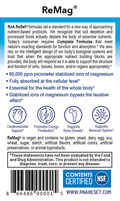 ReMag® Pico-Ionic Liquid Magnesium Supplement | RnA ReSet