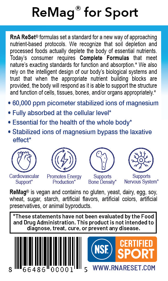 ReMag® Pico-Ionic Liquid Magnesium Supplement | RnA ReSet