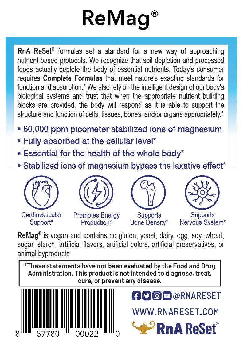 ReMag® Pico-Ionic Liquid Magnesium Supplement | RnA ReSet